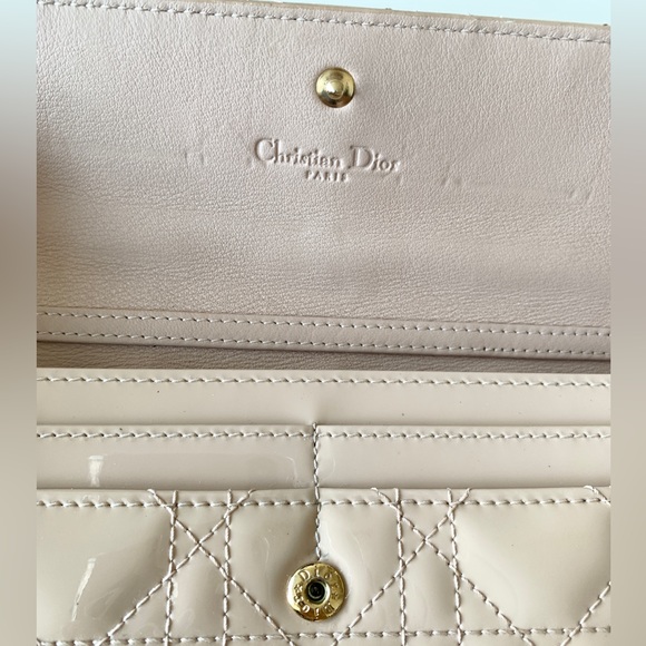 Christian Dior Patent Cannage Lady Dior Chain Wallet w/ Box - Picture 8 of 16